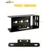 Partsam 1 Set Rectangle Black Trailer Tail Light Mounting Box