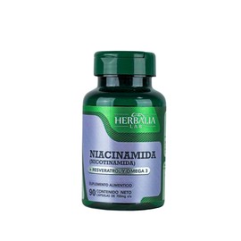 Niacinamida - Resveratrol - Omega 3 - Nicotinamida en Cápsulas - Beneficios para la Piel - Apoyo Antioxidante - Regeneración Celular - Suplemento Nutr