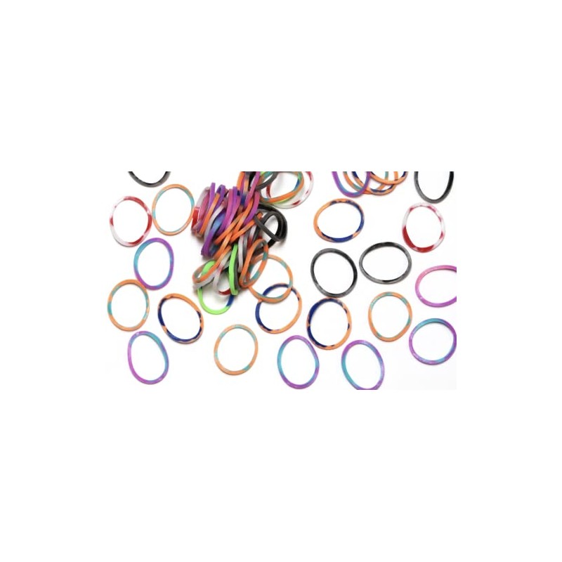 Rainbow Loom® Assorted Tie Dye Rubber Bands with 24 C-Clips