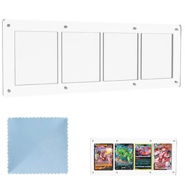 Cards Transparent Frame for Pok., Magnetic Holder for Trading Cards 35PT. Transparent Acrylic for Exchange Cards with UV Protection