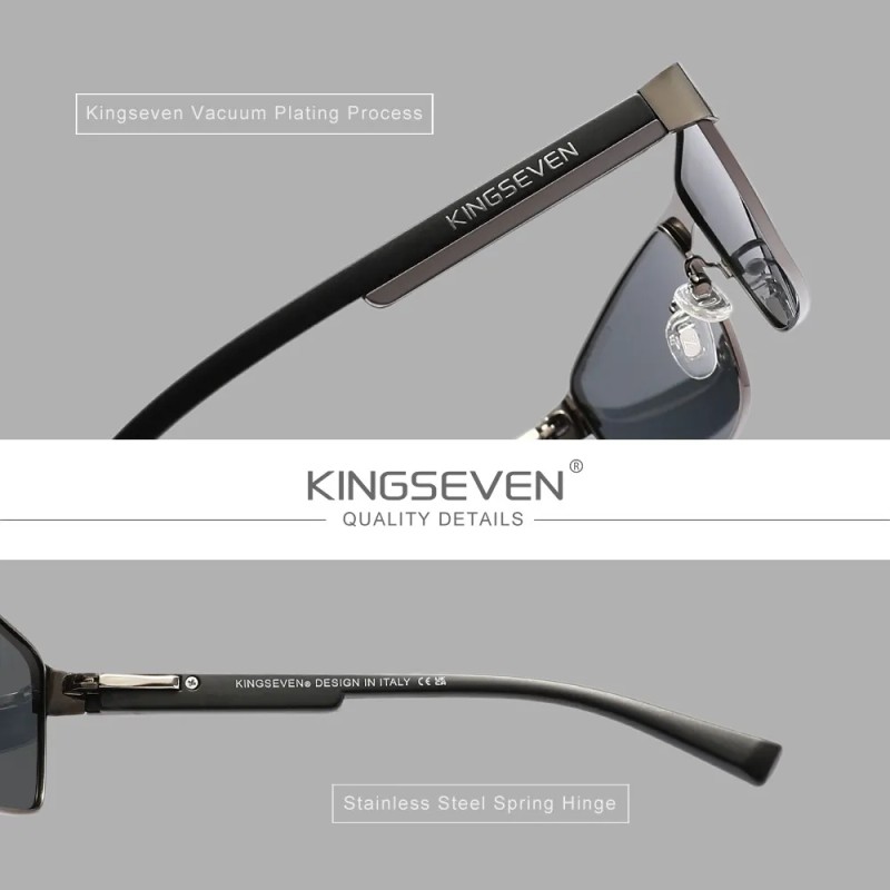 Gafas De Sol Cuadradas Polarizadas Kingseven Para Hombre