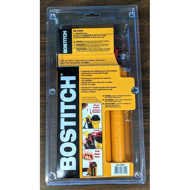 Bostitch SB-CAPS 1” Plastic Button Caps 1M