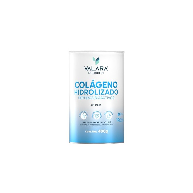 Valara Colágeno Hidrolizado Puro Azúcar Péptidos Bioactivos Piel Uñas Huesos