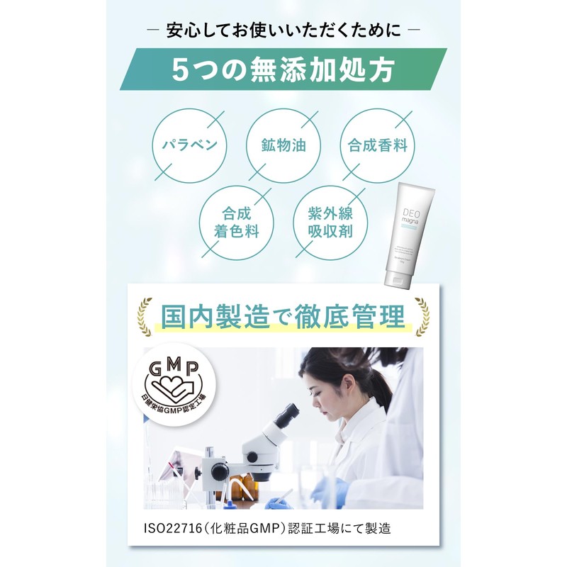 【医薬部外品】デオマグナ わきがクリーム ワキガクリーム ワキガ 脇 デオドラント 匂いケア 最強 すそわきが ワキガ対策
