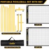 Fostoy Portable Pickleball Net with Wheels, Regulation Size 22 FT
