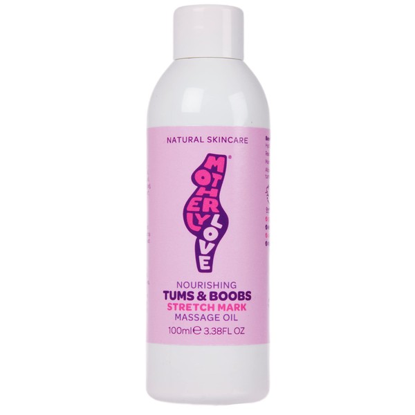 Motherlylove Tums & Breasts Stretch Mark Oil 100% Natural Vegan Vitamin E Citrus Lime Moisturises Nourishes Your Skin Award Winning Made in the UK by an experienced midwife 100ml