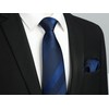 Enlision Men's Tie with Pocket Square Set Check/Plaid/Stripes Tie &