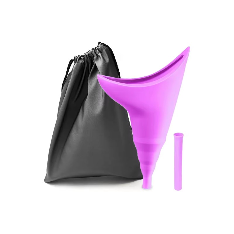 Portable Female Urinal for Outdoor Travel – Reusable Silicone Pee