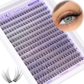 Natural Lash Clusters Wispy Lash Extensions Short 10-14mm DIY Cluster Eyelash Extension C Curl 280pcs Soft Thin Band Individual Lashes by ALICE