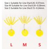 Drchoer Fishing Rubber Bobber Beads Stopper, 6 in 1 Float