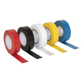 Sealey Itmix10 Pvc Insulating Tape 19Mm X 20Mtr Mixed Colours Pack Of 10
