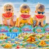 140Pcs Hawaiian Aloha Party Supplies Tableware Set Luau Tropical Party