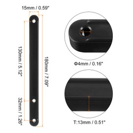 uxcell Drawer Slides, 5Set 180mm - Plastic Drawer Rails with Screw, Side Mounted Grooved Guide Rail for Cabinet Drawer Bedside Table Wardrobe Dresser (Black)