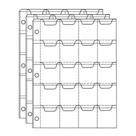 lehom Plastic Coin Pocket Pages Coin Collection Supplies Migavenn 10 Sheets 20 Grids Plastic Pocket Pages Coin Holders for Stamp Coin Medals Badge Collecting Supplies