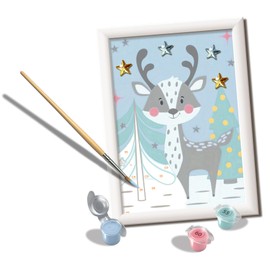 Ravensburger CreArt Winter Fawn Paint by Numbers for Children - Painting Arts and Crafts Kits for Kids Age 7 Years Up