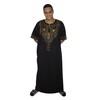 Egypt Bazar Modern Mens Kaftan House Kaftan Black with White