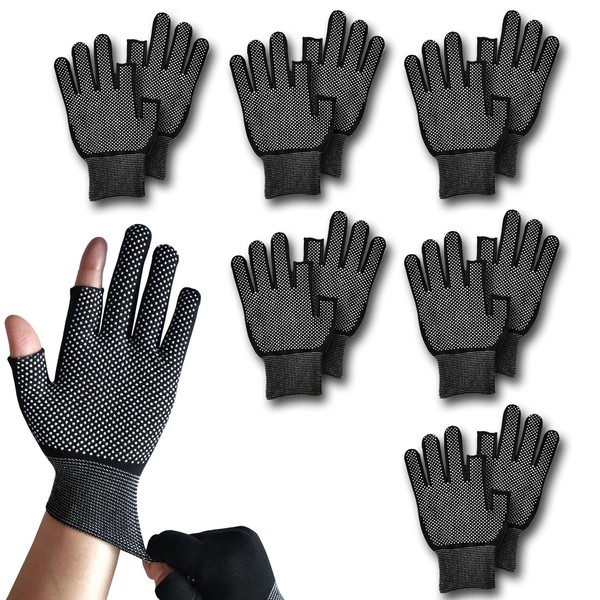 NABESHI Gloves with 2 Fingers, 2 Inserts, Fingerless, Fingerless Fingertips,