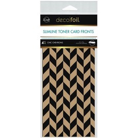 Deco Foil Kraft Toner Sheets 4"x 9" 4 Pack - Chic Chevrons