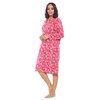 Casual Nights Women's Printed Fleece Snap-Front Lounger House Dress -