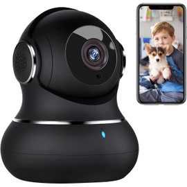 litokam Little elf Camera, Litokam 2K Pet Camera with 360° Motion Tracking, IR Night Vision, 2-Way Audio, [2024 New] Indoor Security Camera, WiFi Camera for Baby Monitor, Home Wireless Camera Work with Alexa