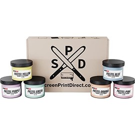 Rapid Cure® Standard Screen Printing Ink Kit - 6 Color Plastisol Ink for Screen Printing Fabric - Low Temperature Curing 8 oz. Plastisol Ink by Screen Print Direct® - Inks for Silk Screens and Mesh