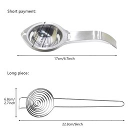 Maotrade Pack of 2 Egg Separators, Stainless Steel Egg Yolk Separator, Dishwasher Friendly Egg Separator Egg Separator for Kitchen Bakery (2 Versions)
