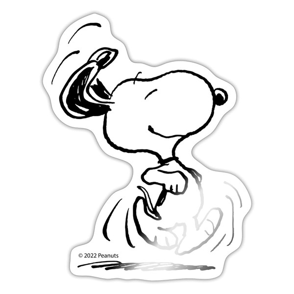Spreadshirt Peanuts Snoopy Freut Sich Sticker Max. 10 x 10