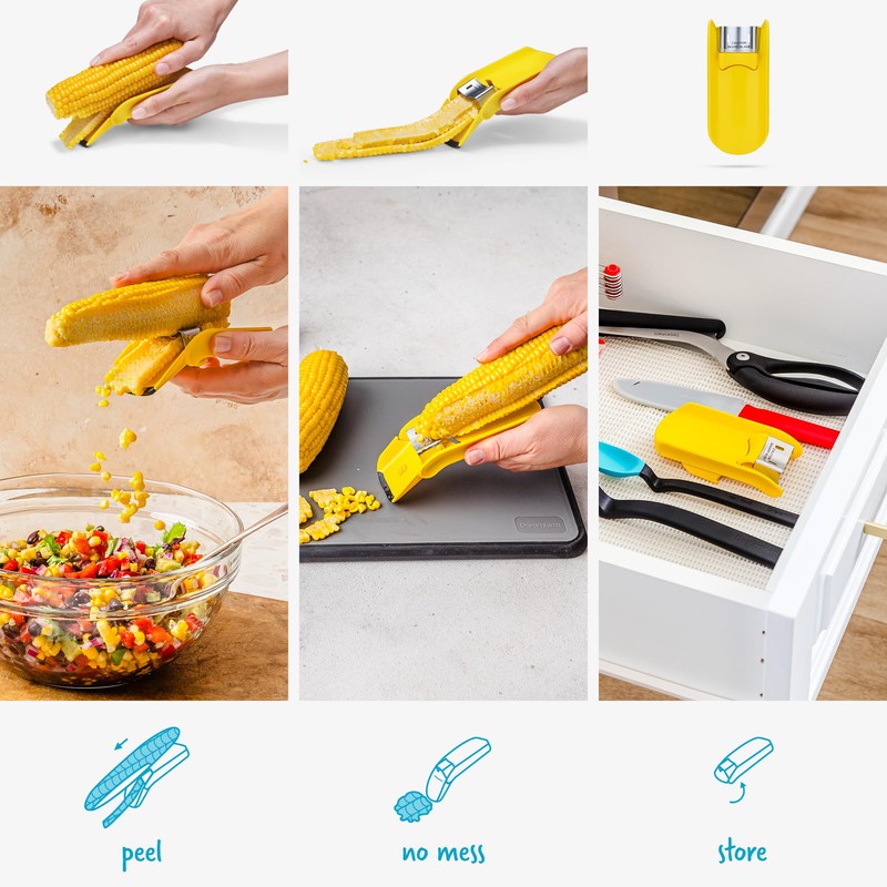 Dreamfarm Corpeel Easy, Speedy, Mess-Free Corn Peeler, Corn Stripper, Corn