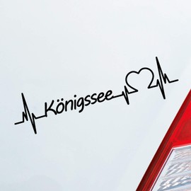Car Sticker in Your Choice of Colour Königssee Heart Puls See Sea Sticker Love Approx. 19 x 5 cm car sticker