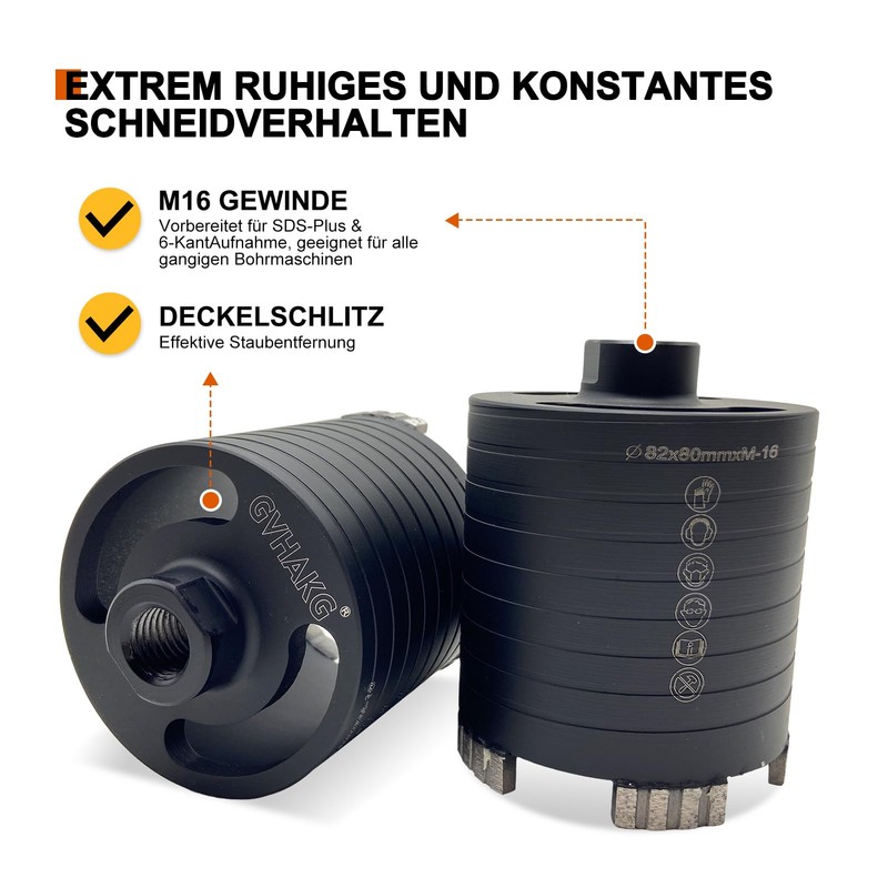 GVHAKG Diamond Drill Bit, Socket Countersink Core Drill Bit, Set