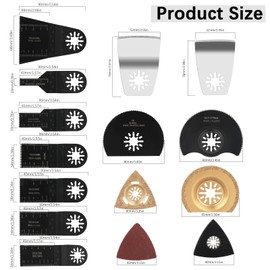 MXTIMWAN Multitool S?gebl?tter 24 tlg Kit, Oszillierwerkzeug Zubeh?r Oszillierendes S?geblatt Set, Holz Kunststoff Metall Multifunktionswerkzeug fr Fein Multimaster, Black&Decker, Ryobi, Milwaukee, Worx