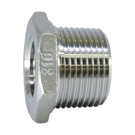 Flowbal Stainless Steel Threaded Fitting Bushing VBU-S14-0301 3/8x1/8
