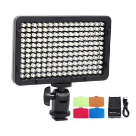 LED Video Light On Camera Mini Rechargeable 176LED Photography Fill Lamp Dimmable for DSLR Cameras