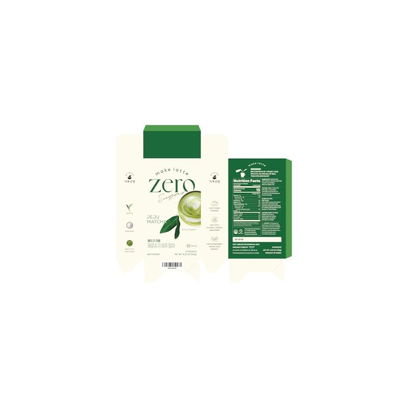 Kim's Table Zero Sugar Matcha Powder Sticks for Latte