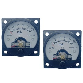 Avidora Ammeter Monitoring Tester Analog Audio Amplifier Speaker Vacuum Output Tube DIY Assembly Kit Small DC 100mA Set of 2