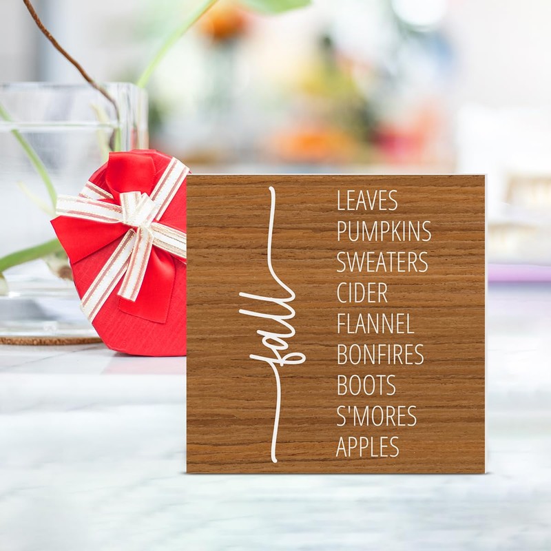 Fall Decor Fall House Wooden Box Sign Autumn Thanksgiving Harvest