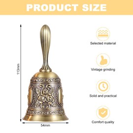 GmeDhc Metal Chimes, Hand Bells, Christmas Bells, Santa Claus Bell for School, Reception Dinner Hotel Service Decorate Home