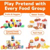 Jaxojoy 122 Piece Pretend Food Set for Kids - Food