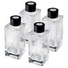 Simoutal Set of 4 Rectangle Glass Reed Diffuser Bottles, Empty