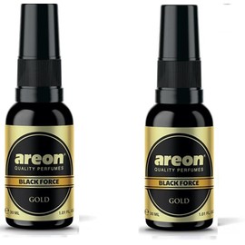 AREON Black Force Car Air Fresheners Spray GOLD, Pack of 2