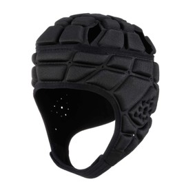surlim - Casco suave de rugby para el fútbol con diseño de la bandera de 7v7, para adultos, talla XL (negro)
