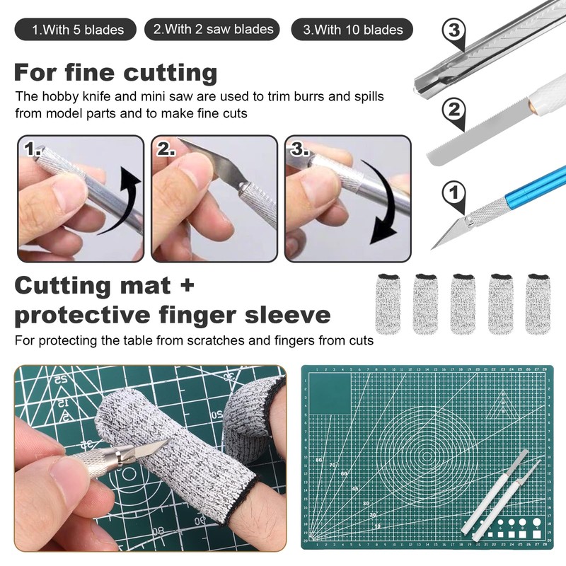 Fippy 101PCS Gundam Model Tools Kit, Hobby Building Tools Kit