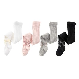 XPX Garment 4 pack Bow Rich Cotton Baby Girls Tights Toddler Girls Leggings Stockings 0-8 Year