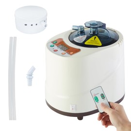 Smartmak Portable Home Sauna Steamer, 2L 900W Steam Generator, Lightweight Stainless Steel Pot, with Remote Control and Timer Display for Body Detox (110V, US Plug)