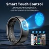 LED Touch Smart Ring for Women Men- Fitness Tracker with