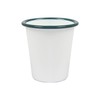 Argon Tableware 300ml Enamel Tumbler Cup with Green Rim -