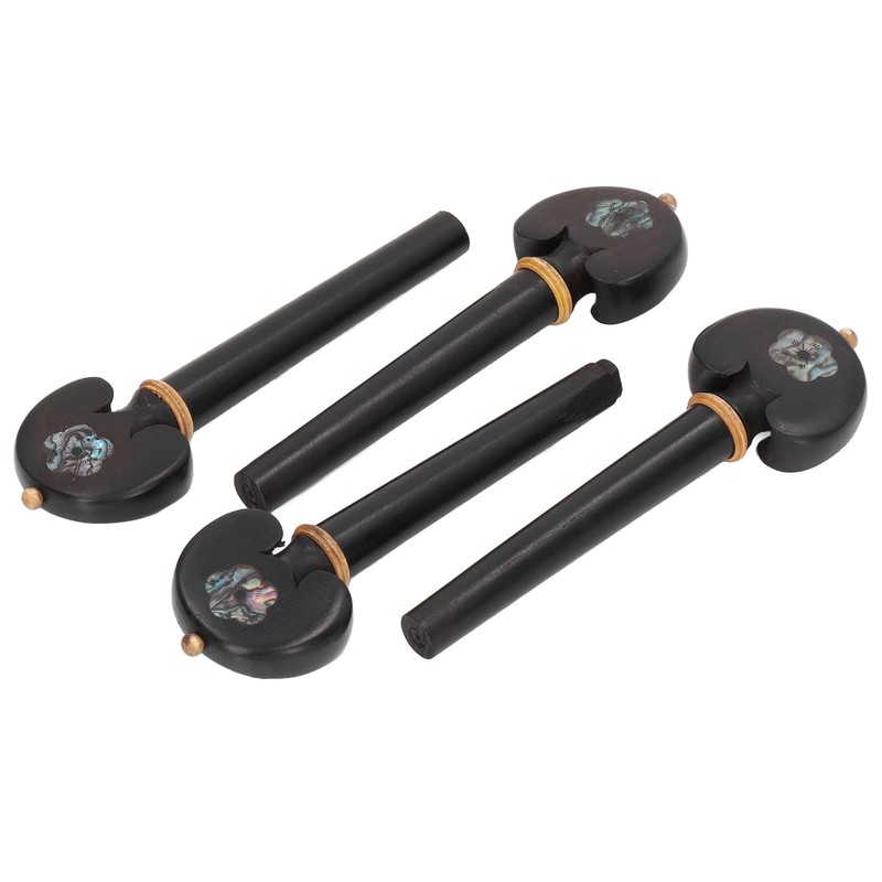 4PCS Fine Tune Peg Black Ebony Pre Punched Handmade Wear