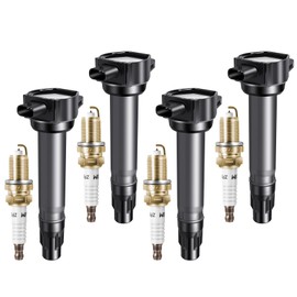 GPMMWPG Set of 4 Ignition Coil Pack and Iridium Spark Plugs Compatible with Dodge Avenger Caliber Journey, Compatible with Jeep Compass Patriot; 200 Sebring L4 1.8L/2.0L/2.4L 2007–2020