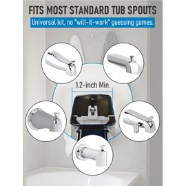 KootesDay 2-Pack Universal Tub Spout Diverter Repair Kit - Fix Leaky Bathtub Faucet in 3 Min with Valve Stem, Cup Seal & Gate, Leak-Proof Bathtub Faucet Repair Replacement Parts (Polished Chrome)