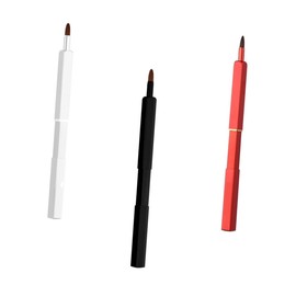 FOMIYES Lipstick Stretchable Lip Brush 3pcs Makeup Brush Set Stylish Lip Applicators Eyeshadow Applicator Makeup Tool Compact Portable Present